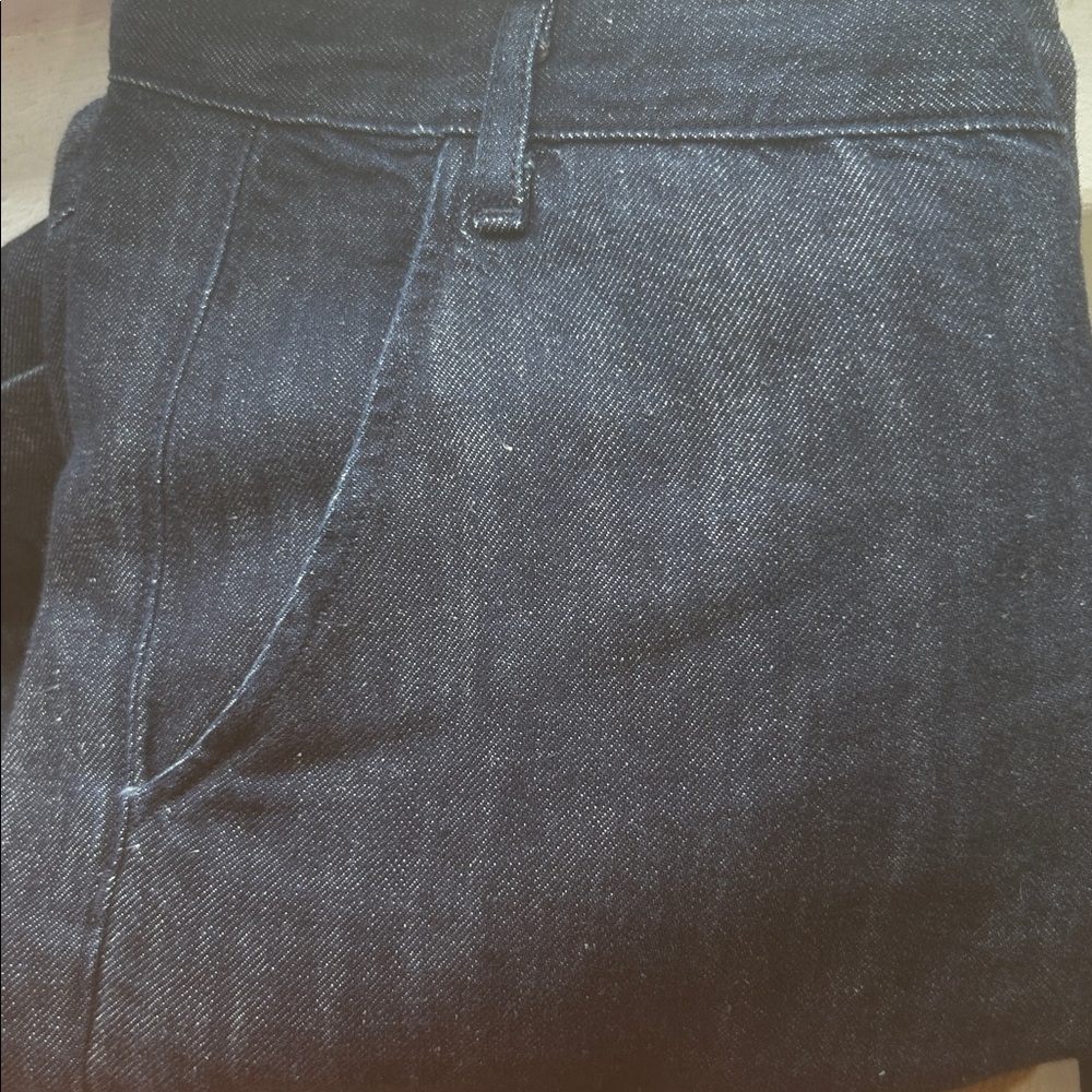 J Brand Wide Leg Flare Jeans Sz 28 Dark Wash Y2K Made in USA Cotton Linen Denim - Picture 14 of 14